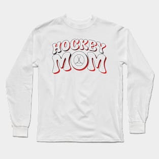 Hockey Mom Halftone Retro Long Sleeve T-Shirt